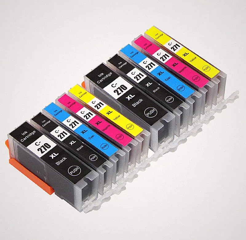 10 PK Printer Ink with chip for Canon 270 271 Pixma TS5020 TS6020 MG6820 MG6821