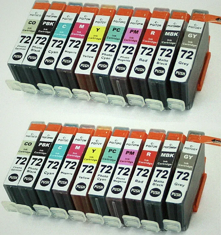 20-Pk/Pack PGI72 Ink Cartridge for Canon PIXMA Pro-10