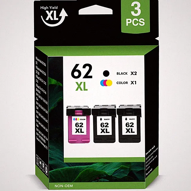 62XL XXL Ink Cartridges For HP Ink 62 XL Envy 7640 5540 5640 5660 5740 Printers