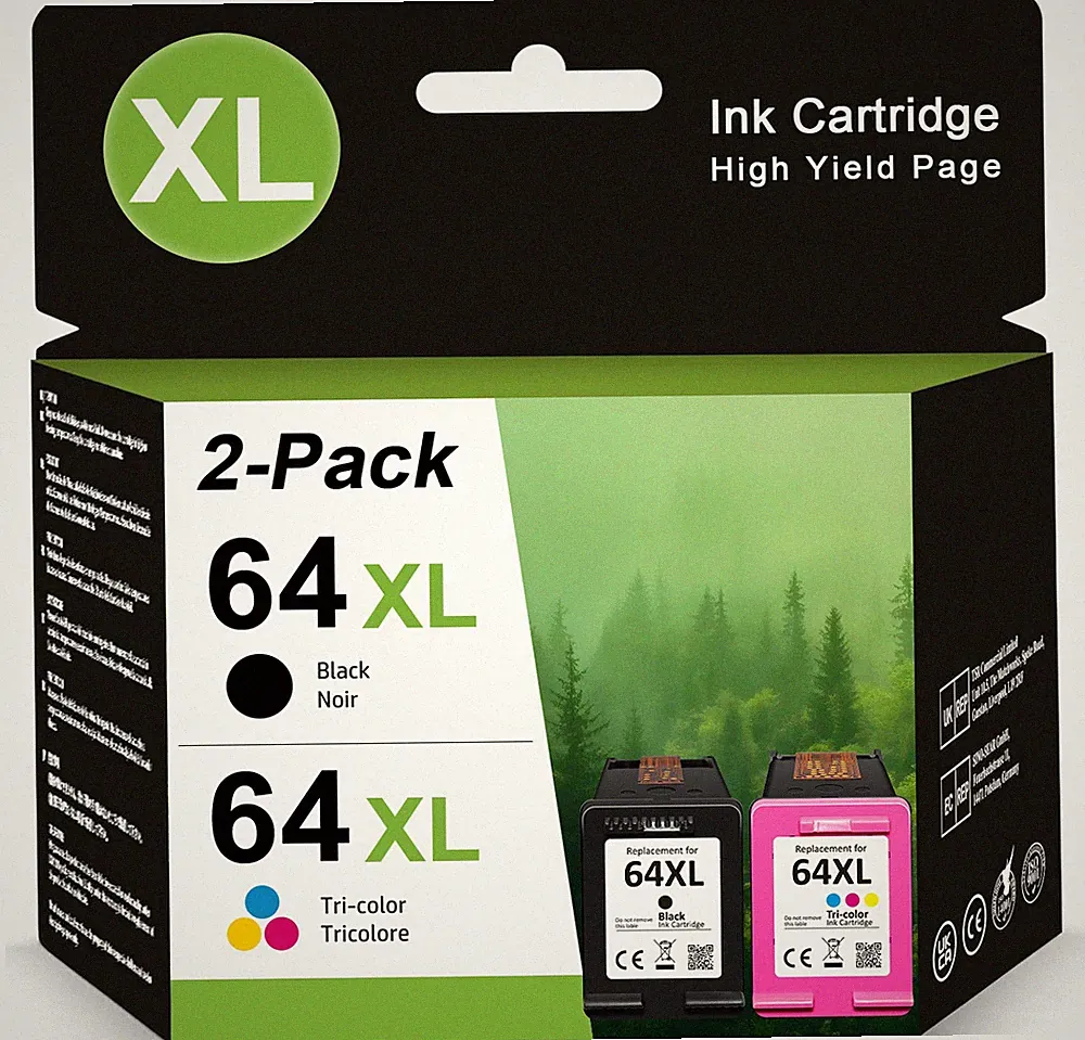 64 XL Ink Cartridge for HP 64XL ENVY 5542 6258 6255 7130 7164 7830 7855 Printer