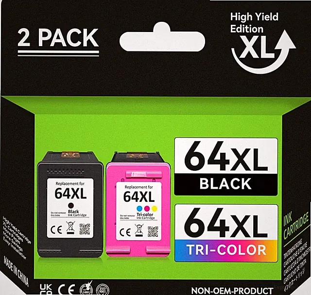 64XL Ink Cartridges for HP 64XL ENVY Photo 7830 7155 6255 6255 6220 7164 Printer