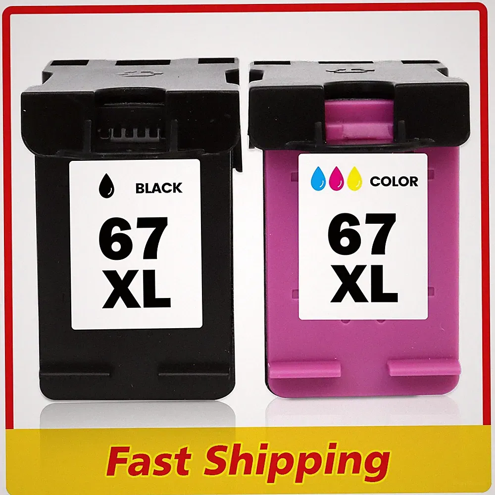 67XL 67 XL Compatible Ink Cartridge FOR HP DeskJet 4227e 2752 2755 4158 Printer