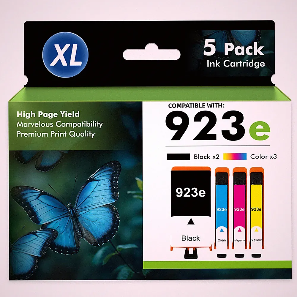 923XL 923e Black Color Ink Compatible for HP 923 OfficeJet 8120 8130 Printer