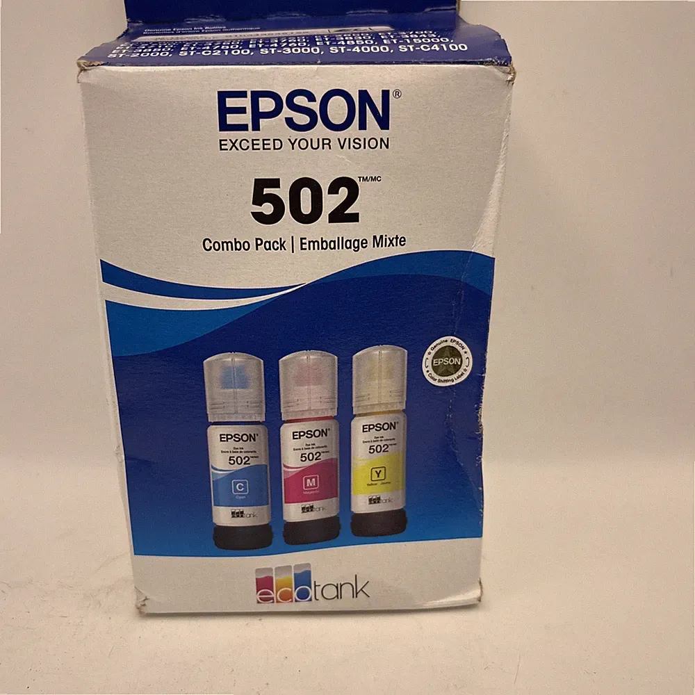 Epson EcoTank T502 Tri-Color Ink Cartridges for Expression/WorkForce Printers