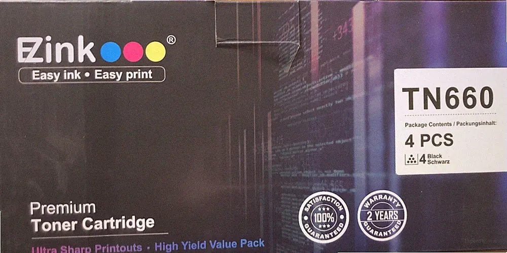 Ezink Tn660 Toner Printer Ink Cartridges 4 Pack