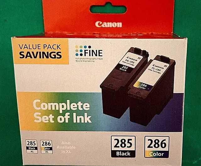 Genuine Canon 285 286 Ink Cartridges for Canon 7820 7722 Printer-New