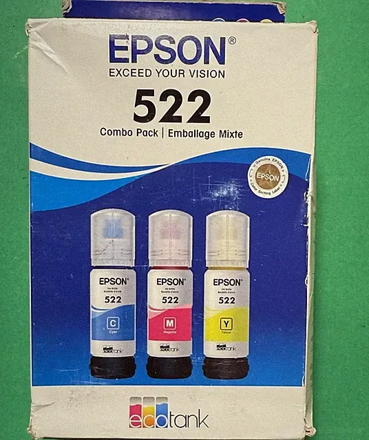 Genuine Epson 522 Ink Bottles Color Pack for ET-2720 2800 2803 4700 Printer-OEM
