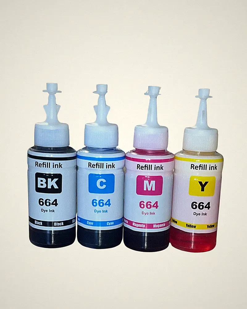 Refill Ink Bottle T664 Compatible for Epson EcoTank ET-2650 ET-2550 ET-4500 NEW