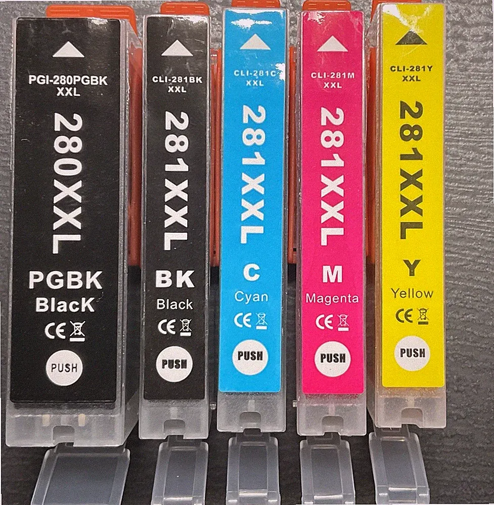 Set Of Brand New Printer Ink For Use With Cannon Printers TR8620A,TR8520,TS702A