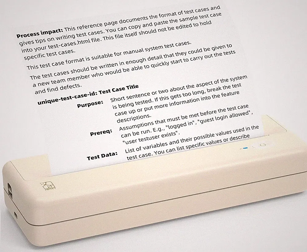 Wireless Printer, Portable Thermal Inkless Printer Compatible with Android Ios P
